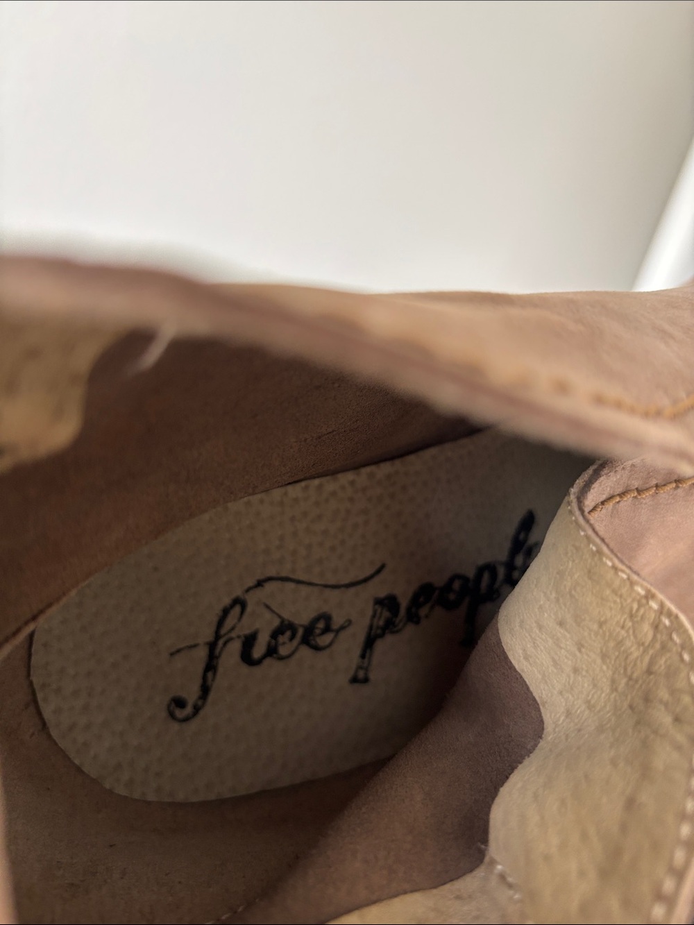 Free People Womens Wrap Around Heel Boot Leather Closed Toe Taupe Size EU 41 EUC - Picture 10 of 10